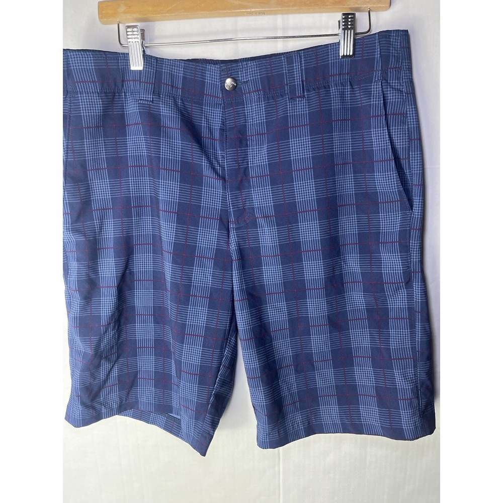 Callaway V Shorts Mens 34 Blue Striped Golf Golfing Flat Front Pockets Casual